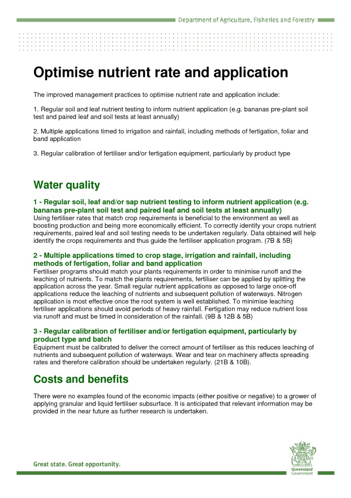 Nutrient Management Australian Banana Growers