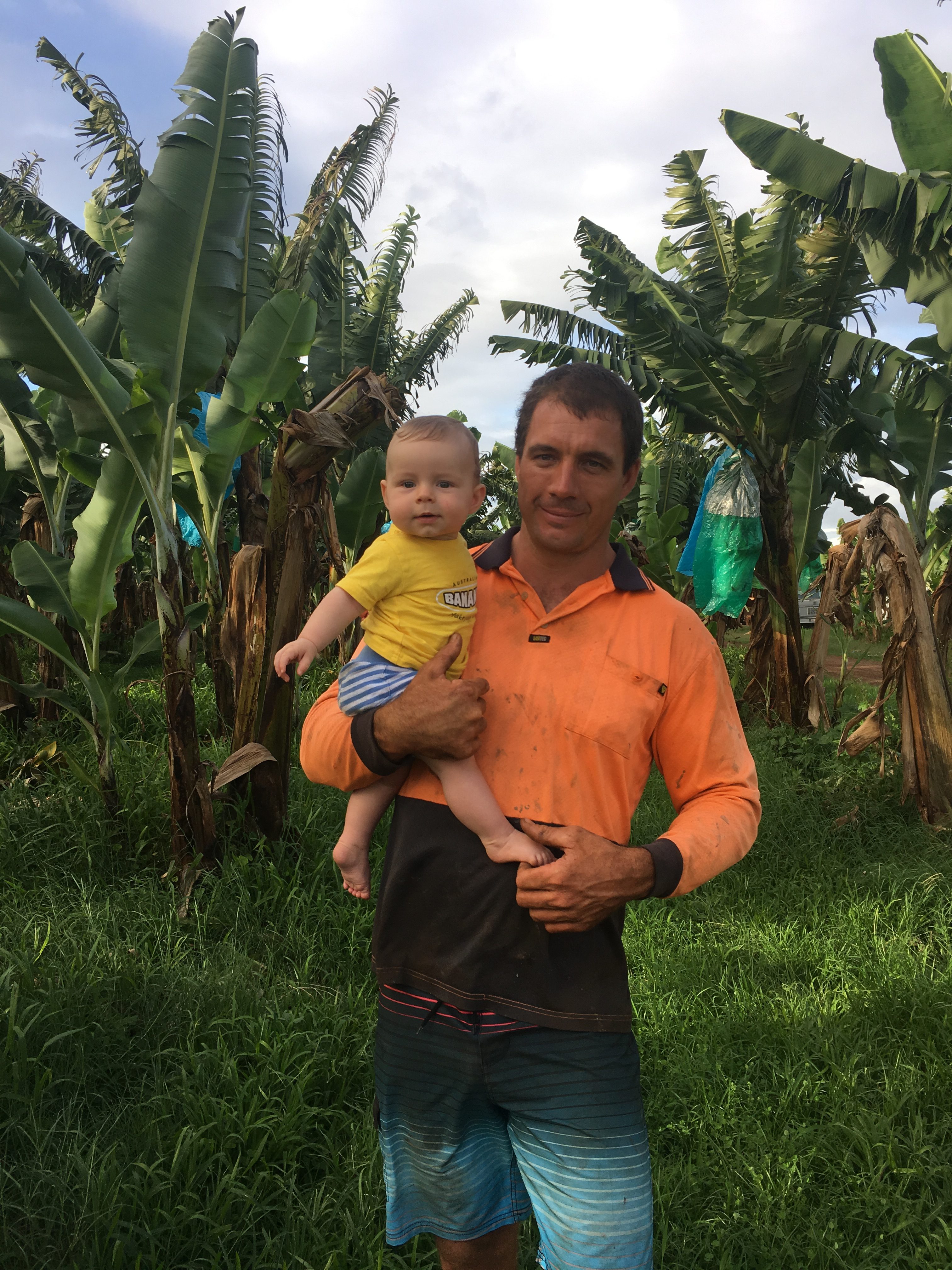Mena Creek grower Matt Abbott, pictured with his son William, has recently submitted his final Nuffield Scholarship report into branding.