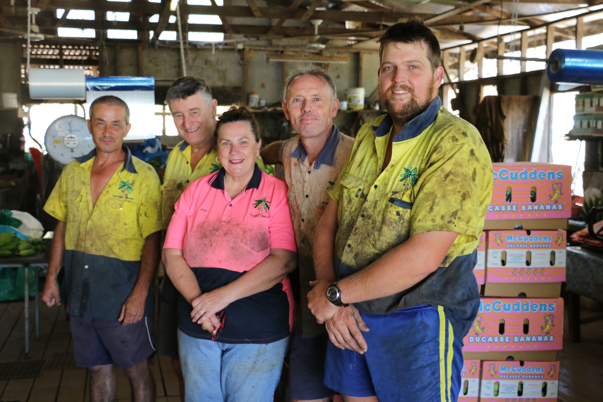 The team at McCuddens Bananas aren’t afraid of hard work... or a practical joke.