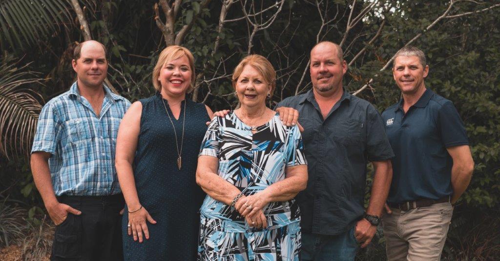 The Johnston family: Stephen, Melanie, mother Jill, Anthony and Paul.