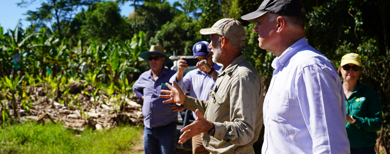 Government Leaders Witness First-Hand Impact of Floods on Banana Farms